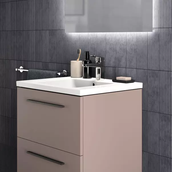 Dulap baza suspendat Ideal Standard i.life B gri - bej mat 2 sertare 60 cm [4]