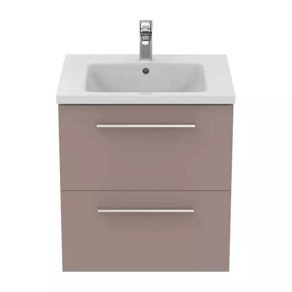 Dulap baza suspendat Ideal Standard i.life B gri - bej mat 2 sertare 60 cm [6]