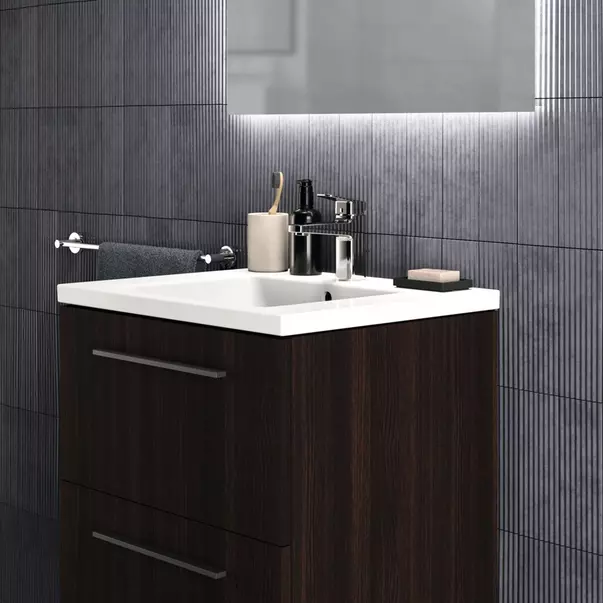 Dulap baza suspendat Ideal Standard i.life B finisaj stejar cafeniu 2 sertare 60 cm [4]