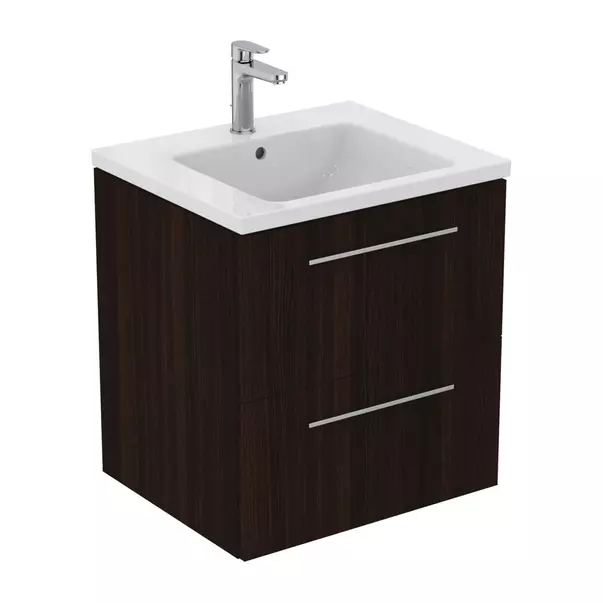 Dulap baza suspendat Ideal Standard i.life B finisaj stejar cafeniu 2 sertare 60 cm [5]