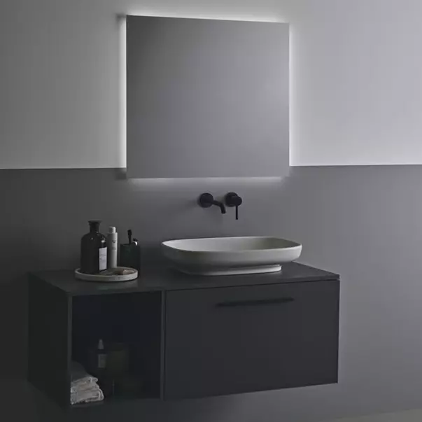  Dulapuri baie - Dulap baza suspendat Ideal Standard i.life B gri quartz mat 1 sertar 80 cm