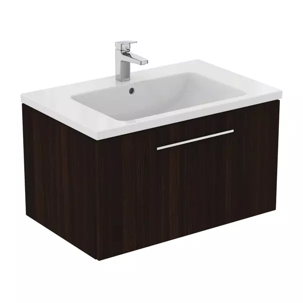 Dulap baza suspendat Ideal Standard i.life B finisaj stejar cafeniu 1 sertar 80 cm [3]