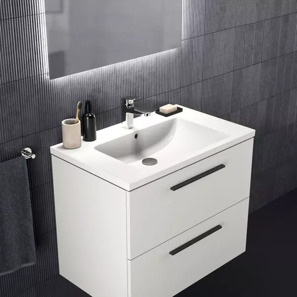 Dulap baza suspendat Ideal Standard i.life B alb mat 2 sertare 80 cm [4]