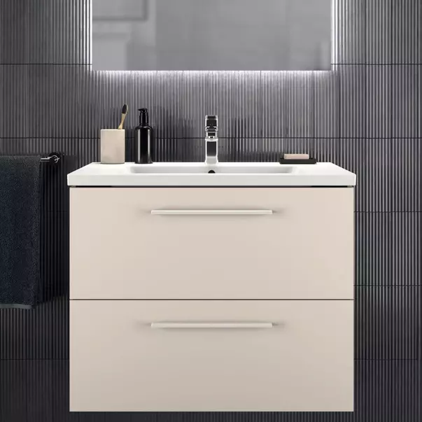  Dulapuri baie - Dulap baza suspendat Ideal Standard i.life B bej nisipiu mat 2 sertare 80 cm