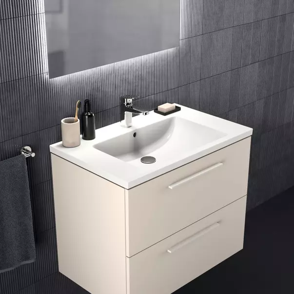 Dulap baza suspendat Ideal Standard i.life B bej nisipiu mat 2 sertare 80 cm [4]