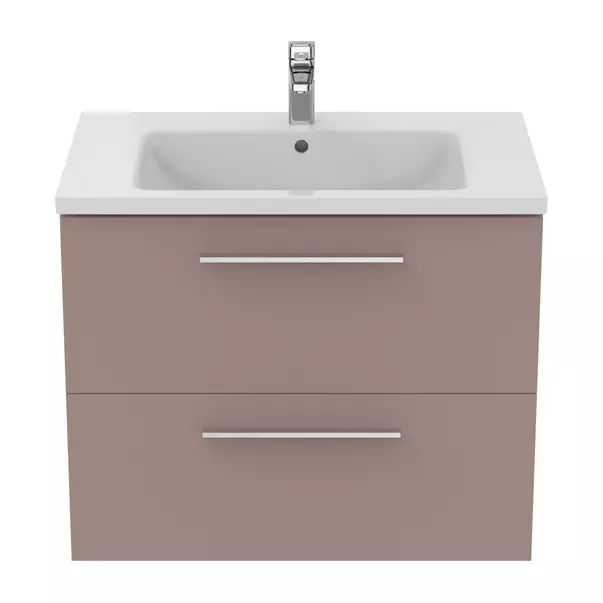 Dulap baza suspendat Ideal Standard i.life B gri - bej mat 2 sertare 80 cm [11]
