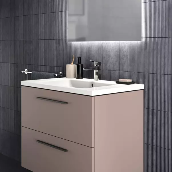 Dulap baza suspendat Ideal Standard i.life B gri - bej mat 2 sertare 80 cm [2]