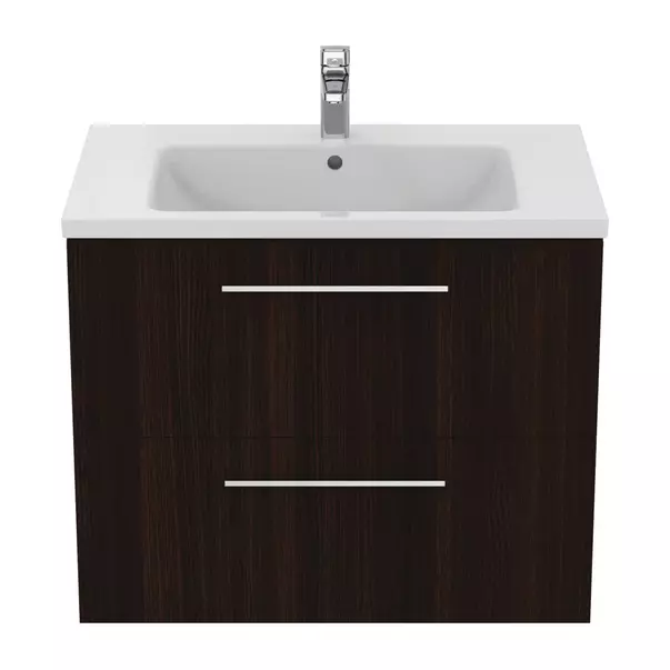 Dulap baza suspendat Ideal Standard i.life B finisaj stejar cafeniu 2 sertare 80 cm [11]