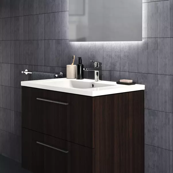 Dulap baza suspendat Ideal Standard i.life B finisaj stejar cafeniu 2 sertare 80 cm [4]