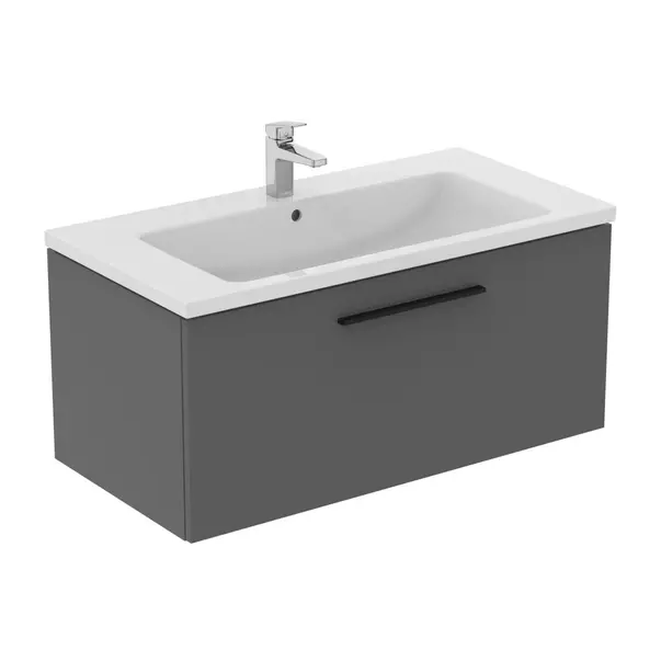 Dulap baza suspendat Ideal Standard i.life B gri quartz mat 1 sertar 100 cm [3]