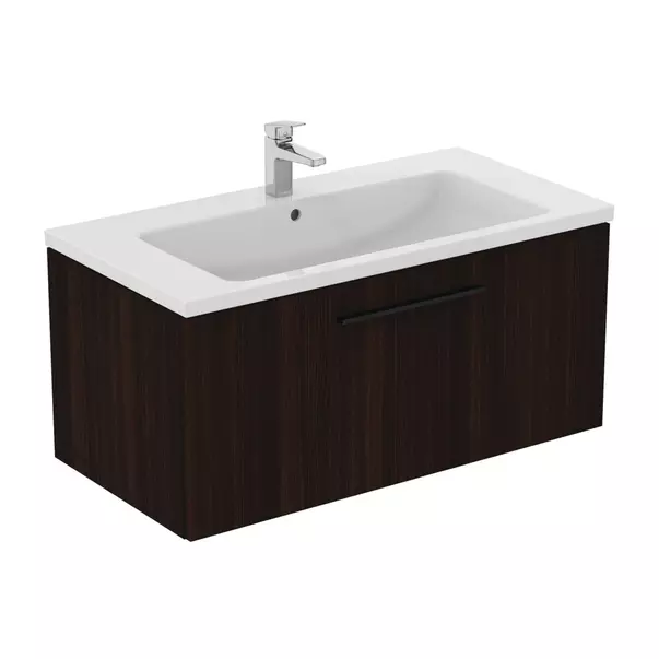 Dulap baza suspendat Ideal Standard i.life B finisaj stejar cafeniu 1 sertar 100 cm [3]