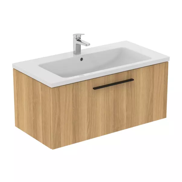 Dulap baza suspendat Ideal Standard i.life B finisaj stejar natural 1 sertar 100 cm [3]