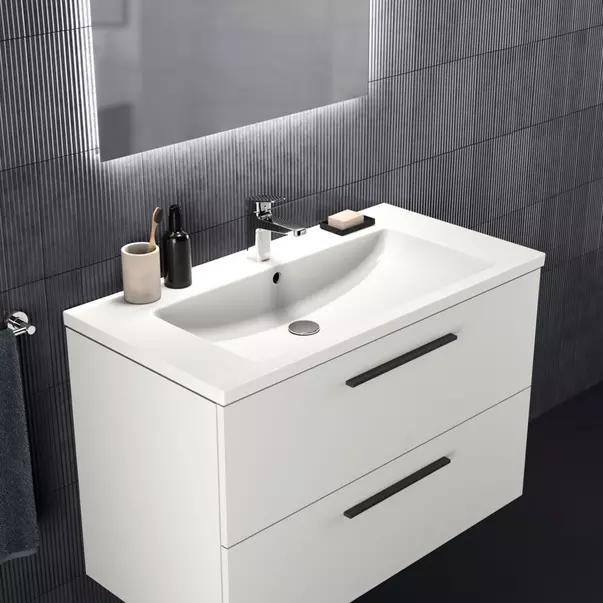 Dulap baza suspendat Ideal Standard i.life B alb mat 2 sertare 100 cm [4]