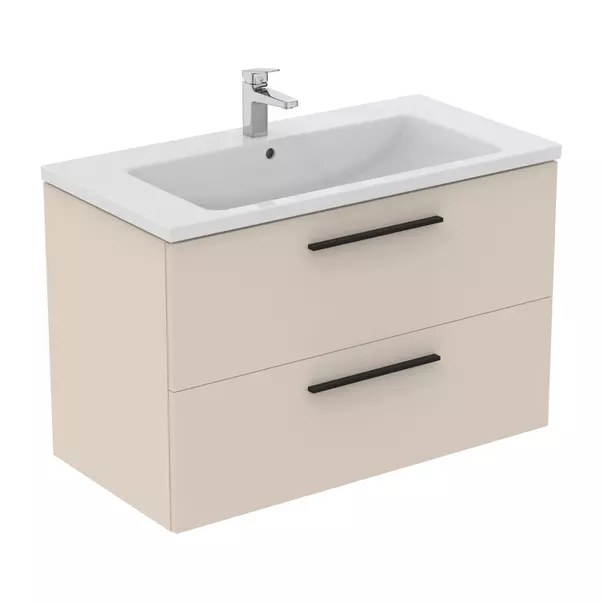 Dulap baza suspendat Ideal Standard i.life B bej nisipiu mat 2 sertare 100 cm [6]
