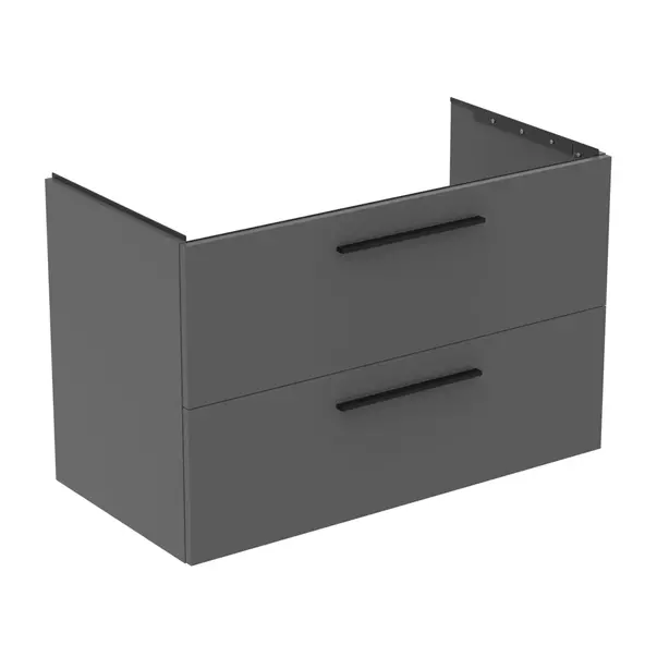 Dulap baza suspendat Ideal Standard i.life B gri quartz mat 2 sertare 100 cm [2]