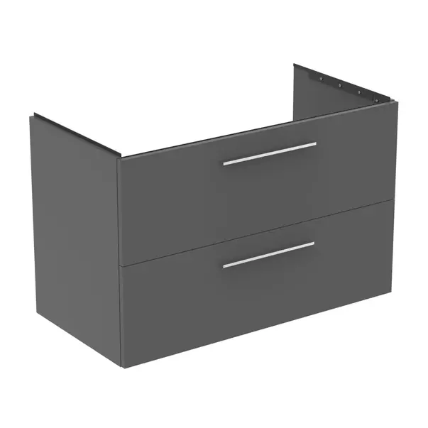 Dulap baza suspendat Ideal Standard i.life B gri quartz mat 2 sertare 100 cm [5]