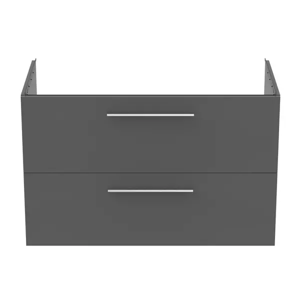 Dulap baza suspendat Ideal Standard i.life B gri quartz mat 2 sertare 100 cm [6]