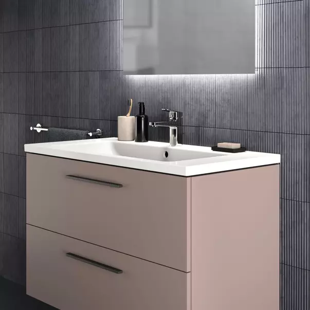 Dulap baza suspendat Ideal Standard i.life B gri - bej mat 2 sertare 100 cm [4]