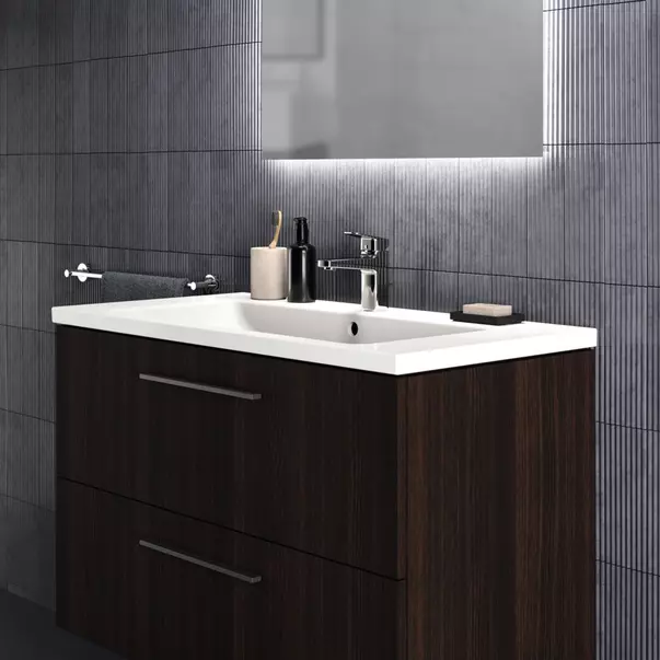 Dulap baza suspendat Ideal Standard i.life B finisaj stejar cafeniu 2 sertare 100 cm [3]