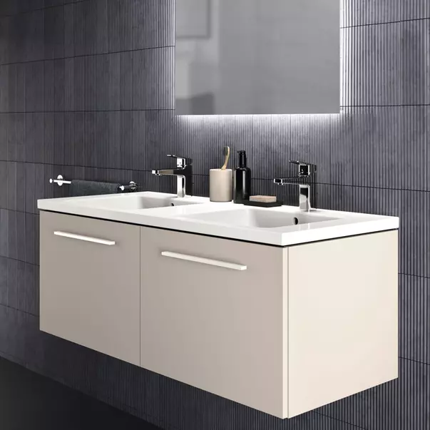  Dulapuri baie - Dulap baza suspendat Ideal Standard i.life B bej nisipiu mat 2 sertare 120 cm