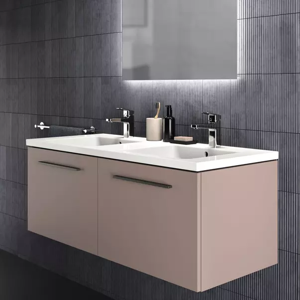 Dulap baza suspendat Ideal Standard i.life B gri - bej mat 2 sertare 120 cm [3]