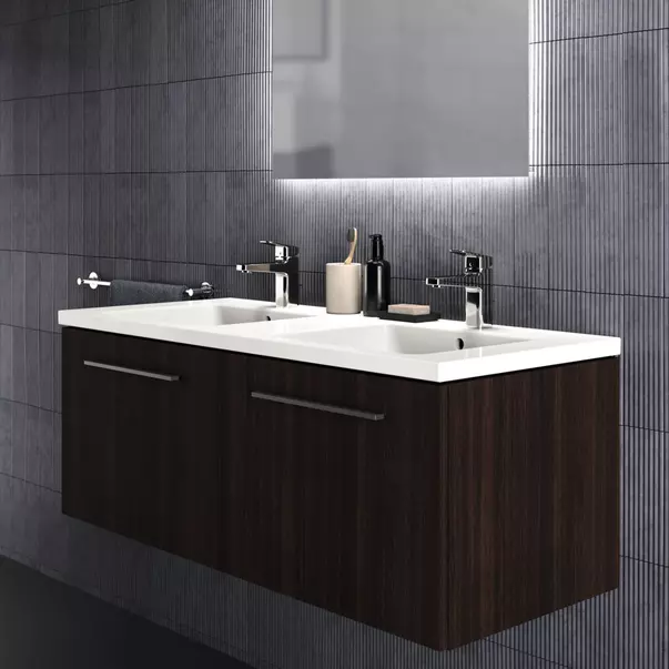 Dulap baza suspendat Ideal Standard i.life B finisaj stejar cafeniu 2 sertare 120 cm [4]
