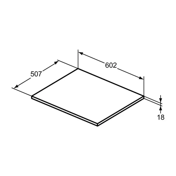 Blat pentru lavoar Ideal Standard i.life B gri - bej mat 60 cm [3]