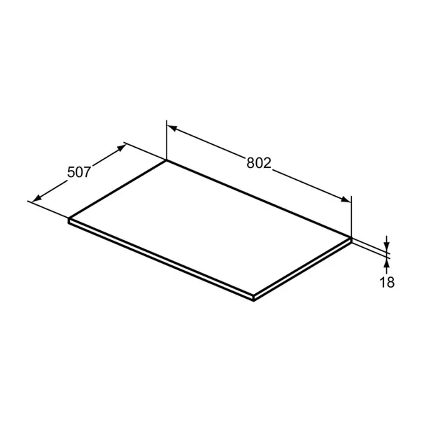 Blat pentru lavoar Ideal Standard i.life B gri - bej mat 80 cm [3]