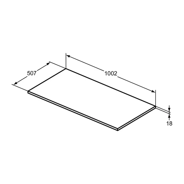 Blat pentru lavoar Ideal Standard i.life B gri quartz mat 100 cm [3]