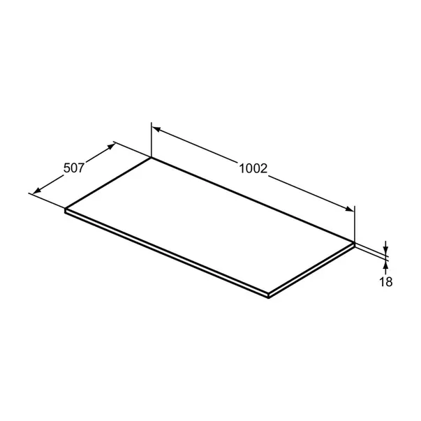 Blat pentru lavoar Ideal Standard i.life B gri carbon mat 100 cm [3]