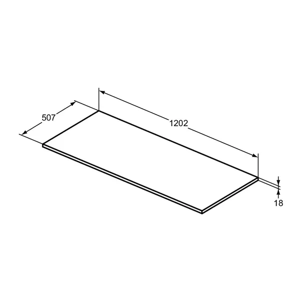 Blat pentru lavoar Ideal Standard i.life B gri carbon mat 120 cm [3]
