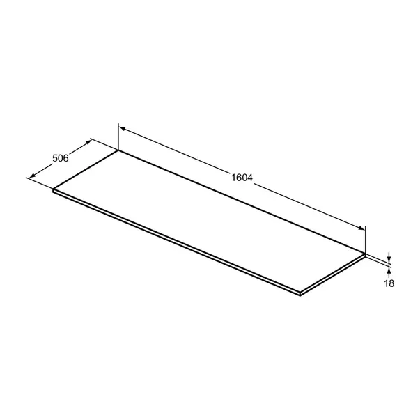 Blat pentru lavoar Ideal Standard i.life B alb mat 160 cm [4]