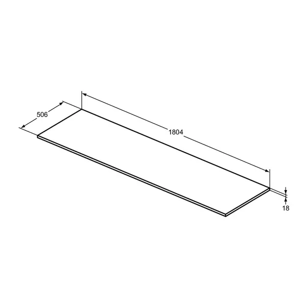 Blat pentru lavoar Ideal Standard i.life B gri - bej mat 180 cm [3]