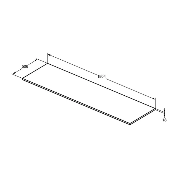 Blat pentru lavoar Ideal Standard i.life B finisaj stejar cafeniu 180 cm [3]