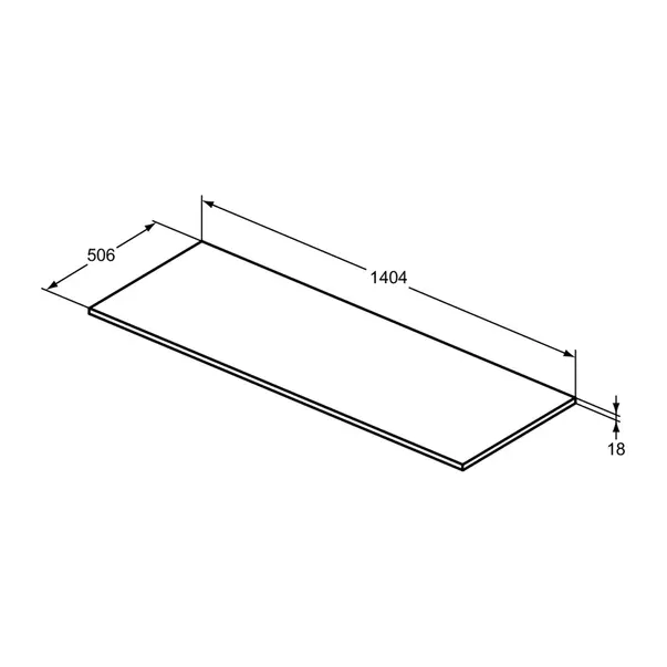 Blat pentru lavoar Ideal Standard i.life B gri carbon mat 140 cm [3]