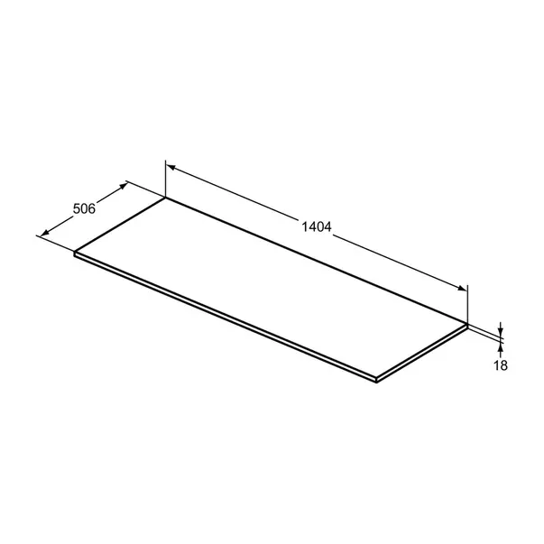 Blat pentru lavoar Ideal Standard i.life B finisaj stejar cafeniu 140 cm [3]