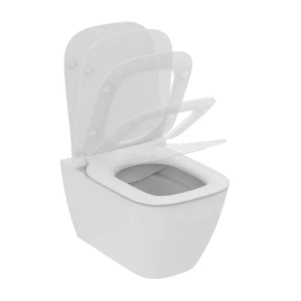 Vase wc suspendate - Set vas WC suspendat Ideal Standard I.Life B rimless alb si capac slim softclose