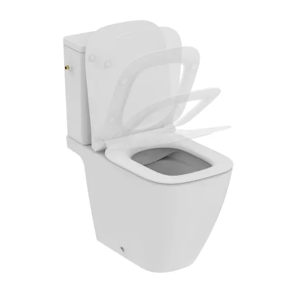Obiecte Sanitare - Set vas WC pe pardoseala Ideal Standard I.Life B rimless alb cu rezervor si capac slim softclose