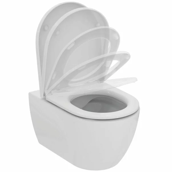 Set vas WC suspendat Ideal Standard Ellisse rimless cu capac softclose alb [2]