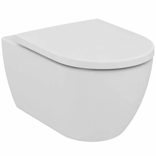 Set vas WC suspendat Ideal Standard Ellisse rimless cu capac softclose alb [6]