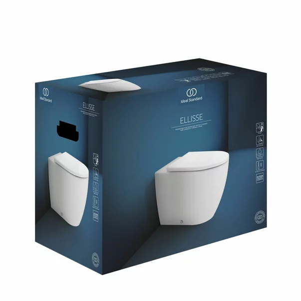 Set vas WC pe pardoseala Ideal Standard Ellisse rimless cu capac softclose alb [9]