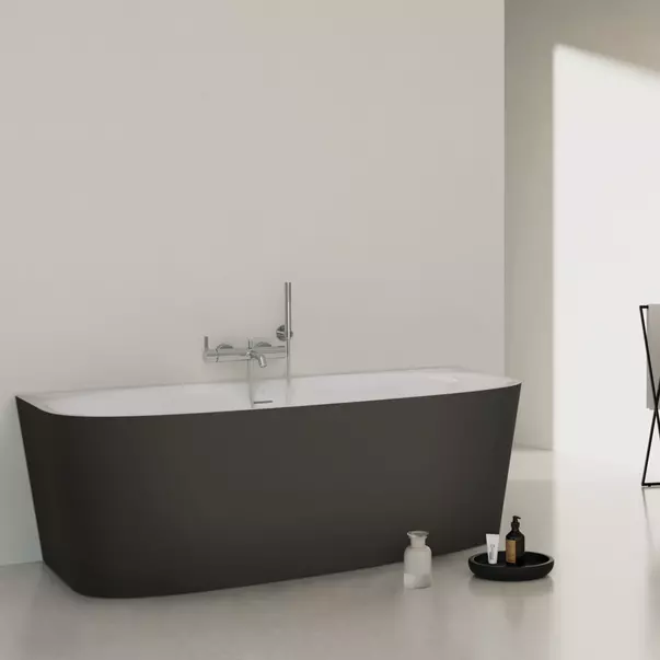 Cada freestanding Ideal Standard Atelier Dea BTW 180x80 cm alb - negru mat [2]
