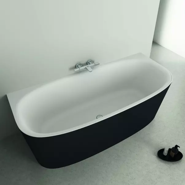 Cada freestanding Ideal Standard Atelier Dea BTW 180x80 cm alb - negru mat [3]
