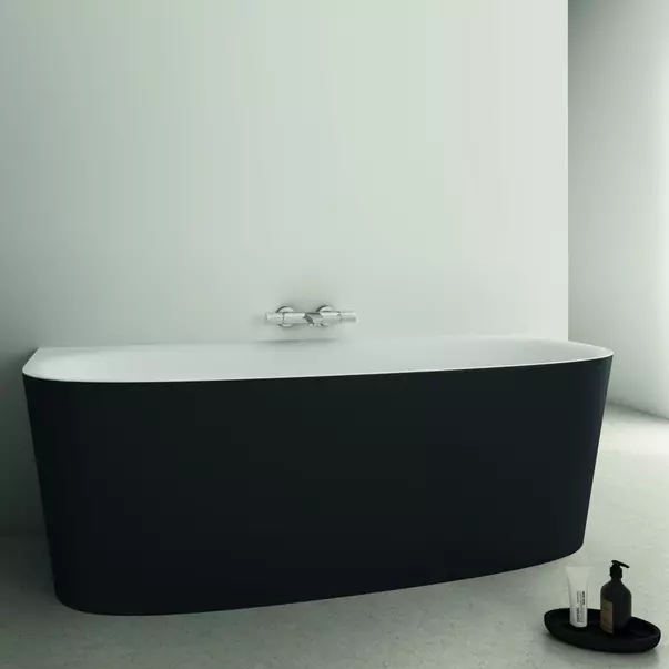 Cada freestanding Ideal Standard Atelier Dea BTW 180x80 cm alb - negru mat [5]