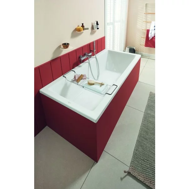 Cada dreptunghiulara Villeroy&Boch Targa Plus Solo alb alpin 170x70 cm, picioare incluse [3]
