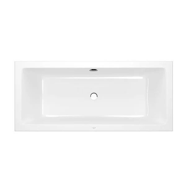 Cada dreptunghiulara Villeroy&Boch Targa Plus Duo alb alpin 180x80 cm, picioare incluse [1]