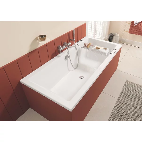 Cada dreptunghiulara Villeroy&Boch Targa Plus Duo alb alpin 180x80 cm, picioare incluse [3]