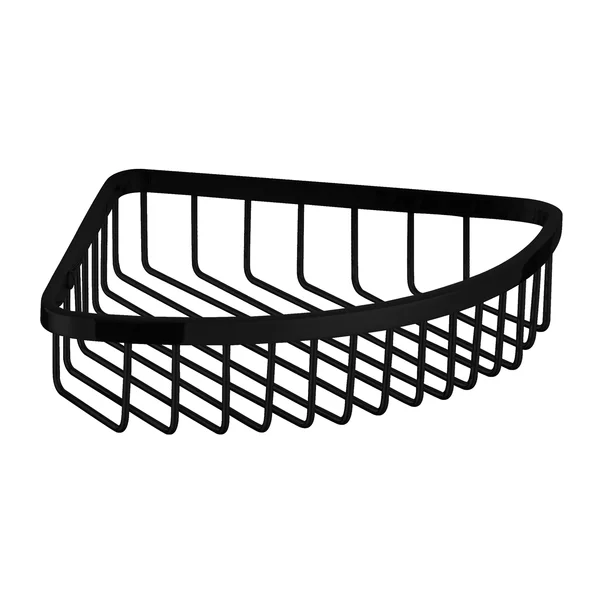 Etajera dus de colt negru mat Omnires Uni 20 cm [1]