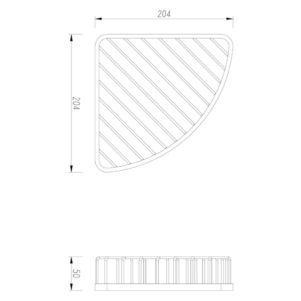Etajera dus de colt negru mat Omnires Uni 20 cm [2]
