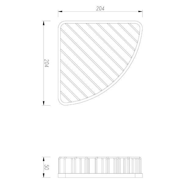 Etajera dus de colt Omnires Uni 20 cm [2]